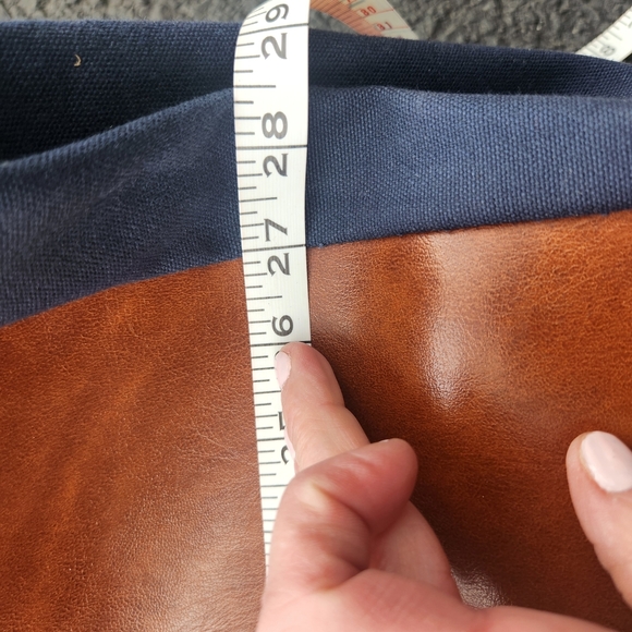 L.L. Bean Vintage Large Blue and Green Canvas  Duffle Bag - Picture 8 of 12